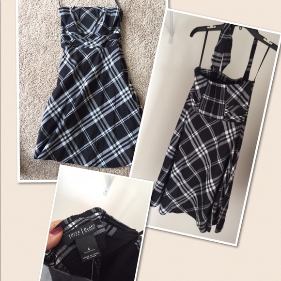 White House Black Market PLAID HALTER DRESS WOMEN’S SZ 4 - Picture 2 of 9
